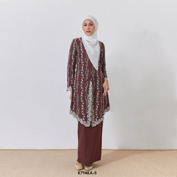 Kebaya Anggun 2.0 in Dark Burnt Umber (K794KA-5)