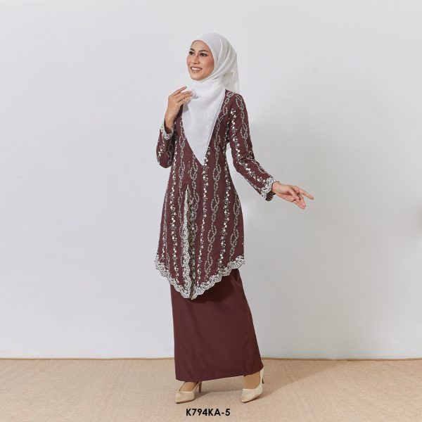 Kebaya Anggun 2.0 in Dark Burnt Umber (K794KA-5) - Image 2