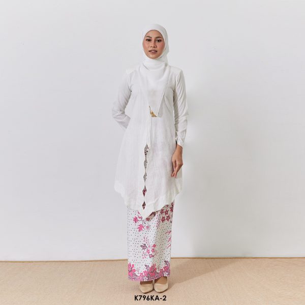Kebaya Anggun 2.0 in White (K796KA-2)