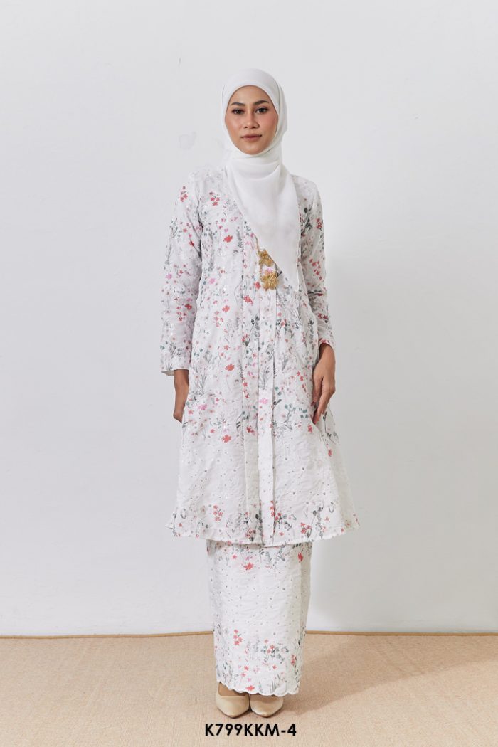 Kebarung Kalthom Sulam in White (K799KKM-4)