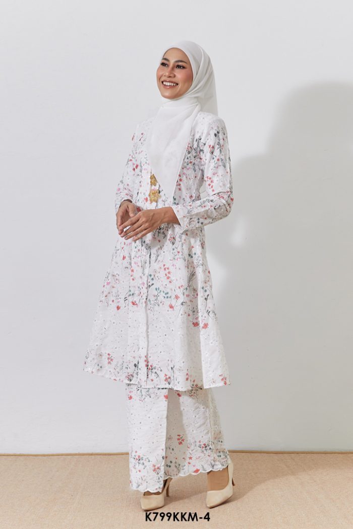 Kebarung Kalthom Sulam in White (K799KKM-4)