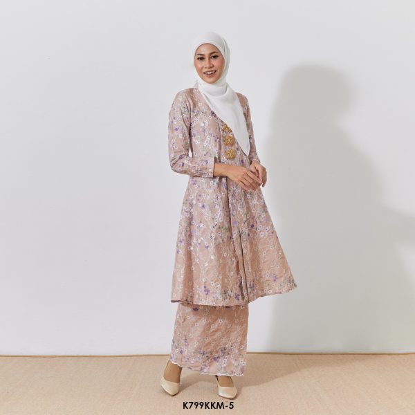 Kebarung Kalthom Sulam in Light Brown (K799KKM-5) - Image 2