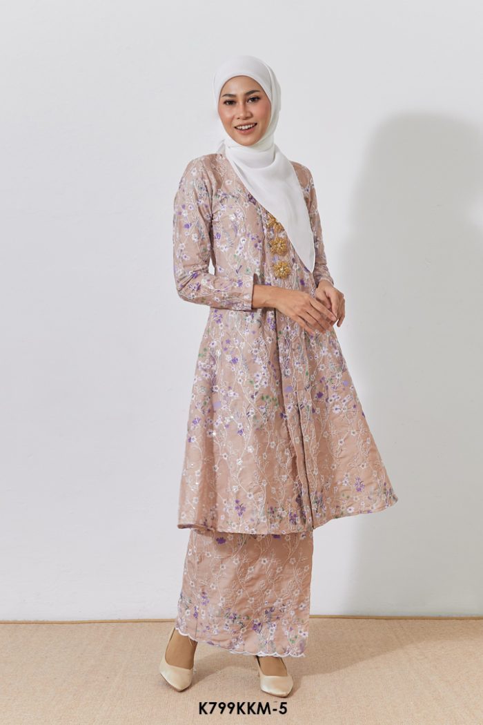 Kebarung Kalthom Sulam in Light Brown (K799KKM-5)