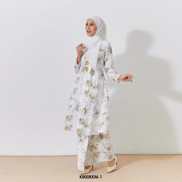 Kebarung Kalthom Sulam in White (K800KKM-1) - Image 3