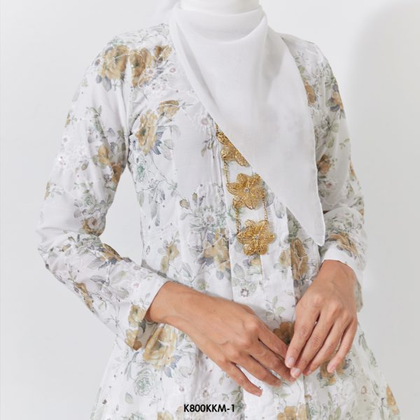 Kebarung Kalthom Sulam in White (K800KKM-1) - Image 4