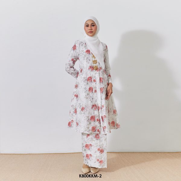 Kebarung Kalthom Sulam in Off White (K800KKM-2)