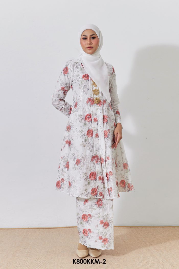 Kebarung Kalthom Sulam in Off White (K800KKM-2)