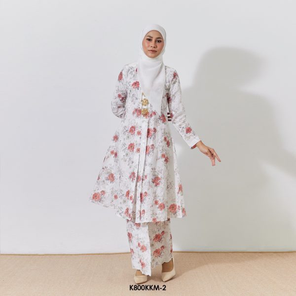 Kebarung Kalthom Sulam in Off White (K800KKM-2) - Image 2