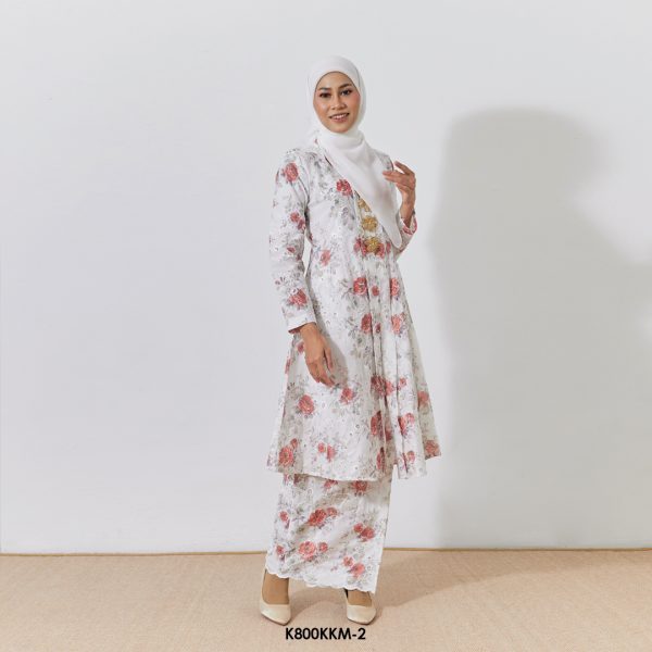 Kebarung Kalthom Sulam in Off White (K800KKM-2) - Image 3