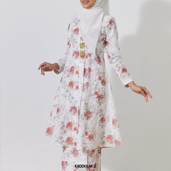 Kebarung Kalthom Sulam in Off White (K800KKM-2) - Image 4