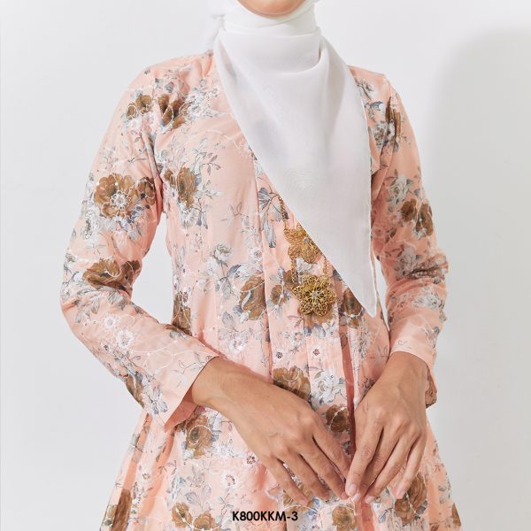 Kebarung Kalthom Sulam in Coral Orange (K800KKM-3) - Image 4