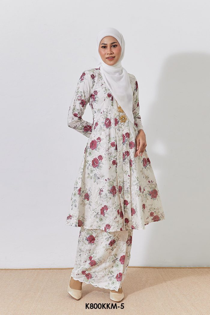 Kebarung Kalthom Sulam in Shell White (K800KKM-5)