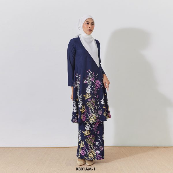 Ameera Kurung in Dark Blue (K801AM-1) - Image 4