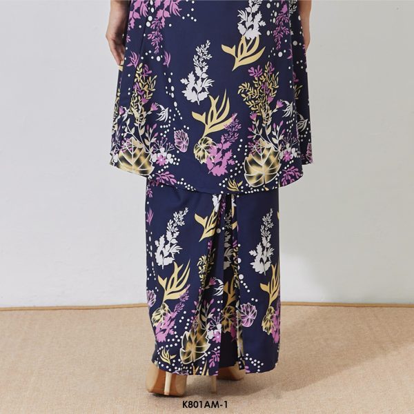 Ameera Kurung in Dark Blue (K801AM-1) - Image 3