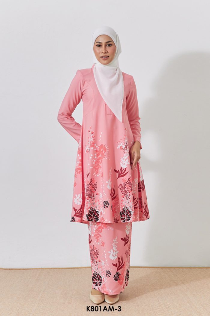 Ameera Kurung in Flamingo (K801AM-3)