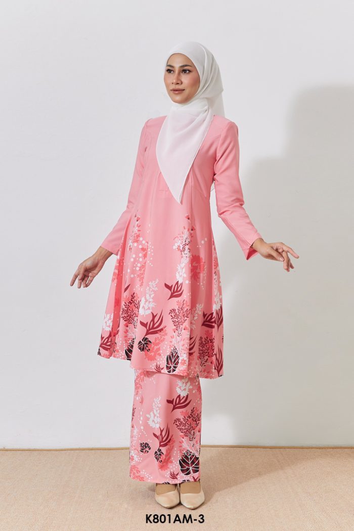 Ameera Kurung in Flamingo (K801AM-3)