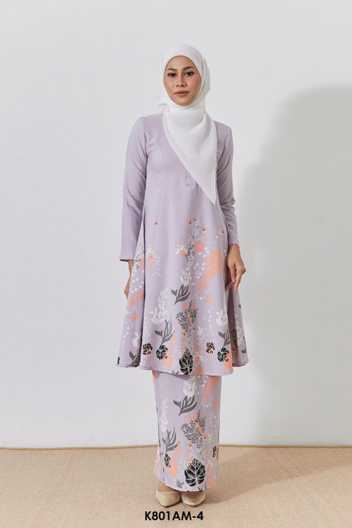 Ameera Kurung in Grey (K801AM-4)