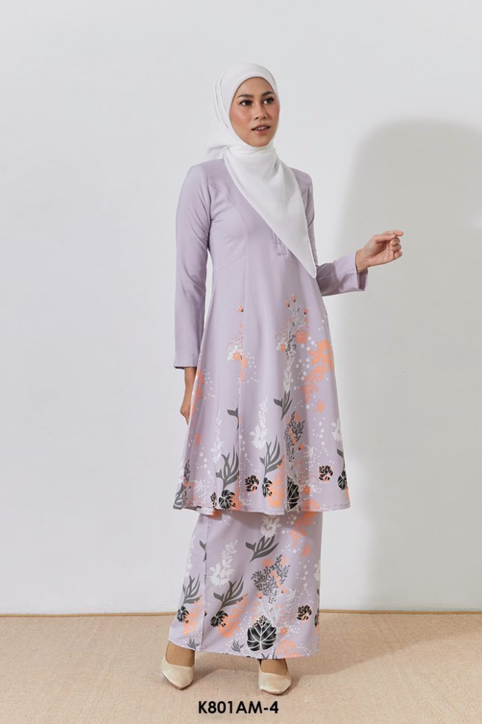 Ameera Kurung in Grey (K801AM-4)