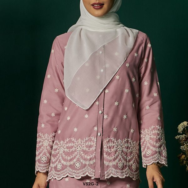 Nuha Set Eksklusif in Dusty Pink (V52G-2) - Image 3