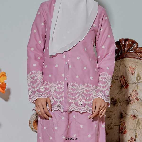 Nuha Set Eksklusif in Dusty Pink (V52G-2) - Image 3