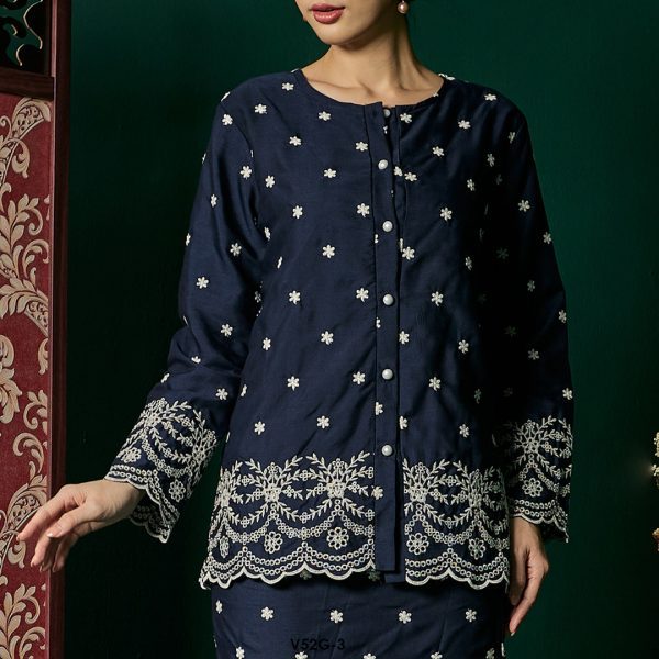 Nuha Set Eksklusif in Midnight Blue (V52G-3) - Image 3