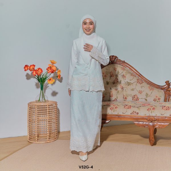 Nuha Set Eksklusif in White (V52G-4)