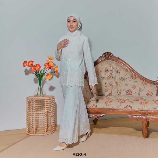 Nuha Set Eksklusif in White (V52G-4) - Image 2