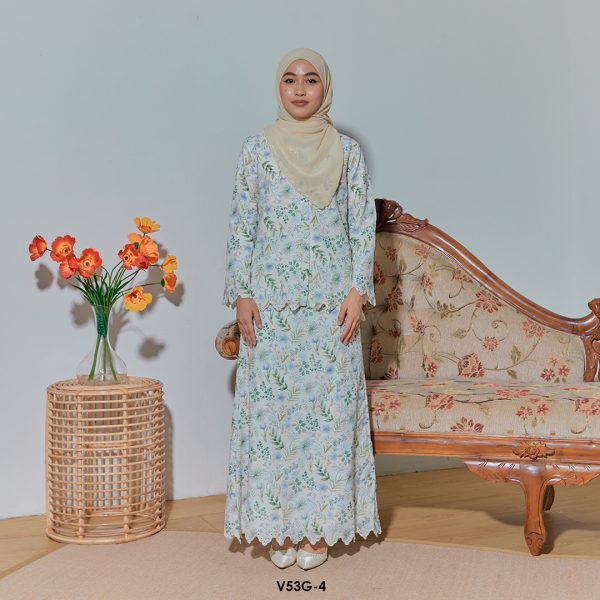 Rayka Set Eksklusif in Soft Blue (V53G-4)