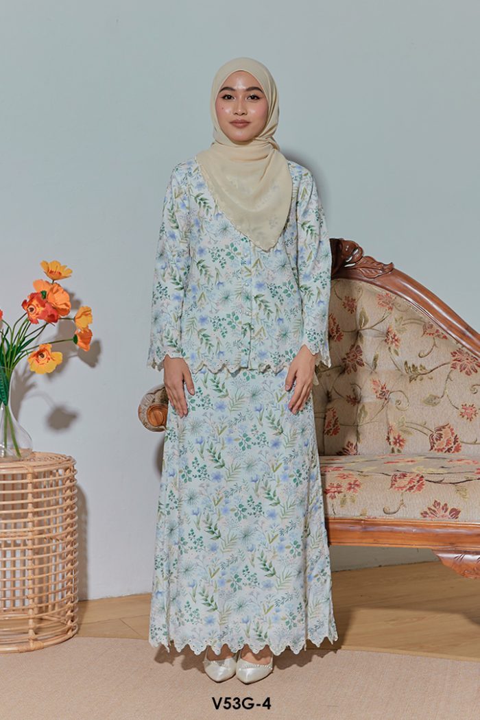 Rayka Set Eksklusif in Soft Blue (V53G-4)