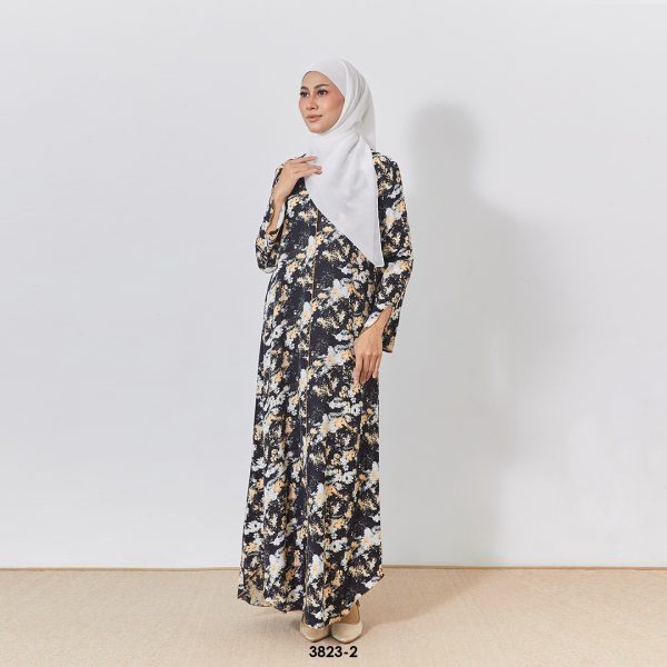Meilin Kaftan in Black Orange (3823MK-2) - Image 2