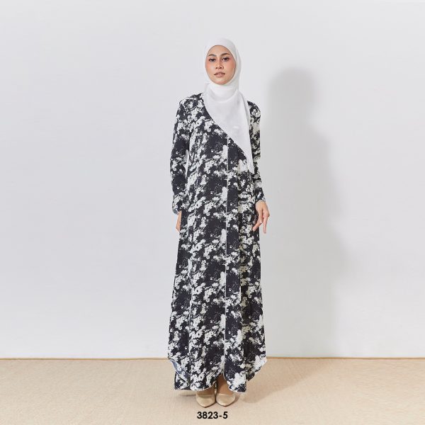 Meilin Kaftan in Black White (3823MK-5)