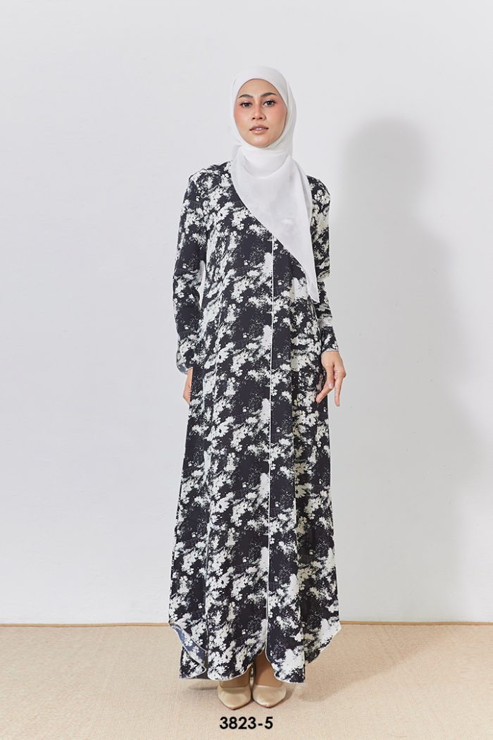 Meilin Kaftan in Black White (3823MK-5)