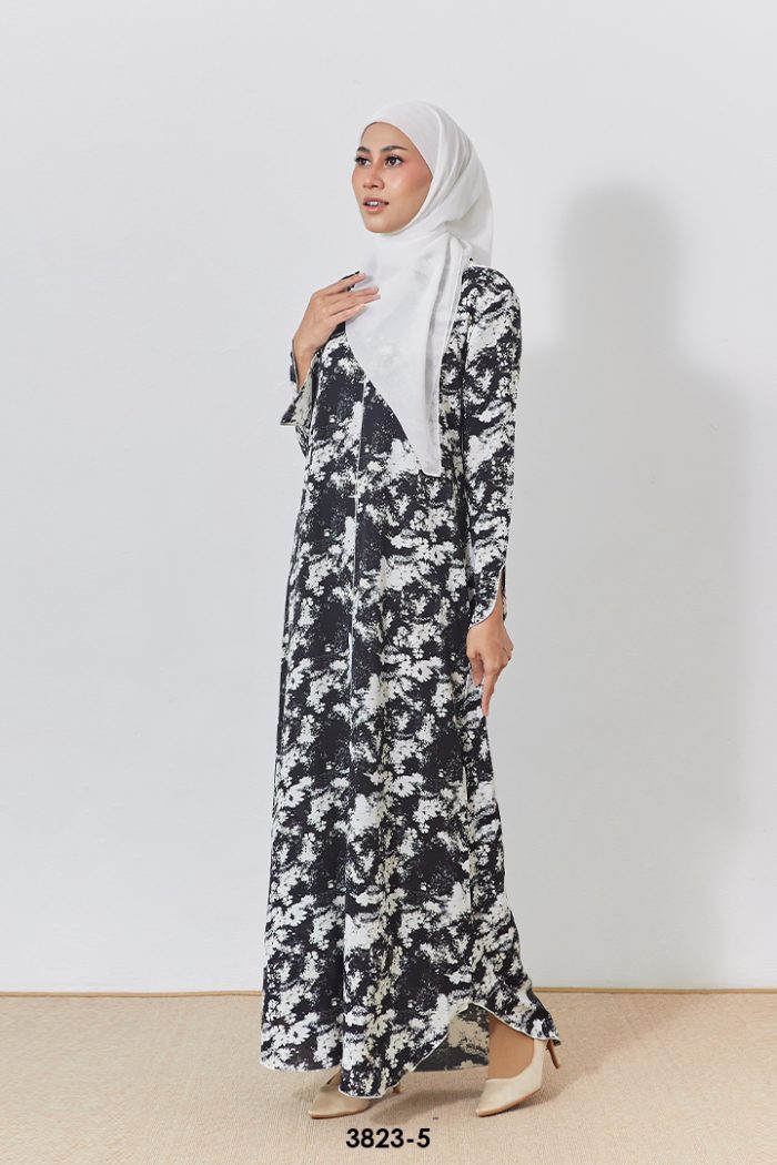 Meilin Kaftan in Black White (3823MK-5)