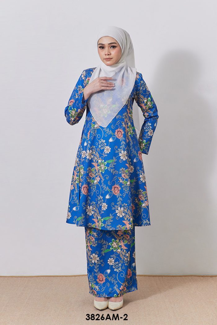 Ameera Kurung in Blue (3826AM-2)