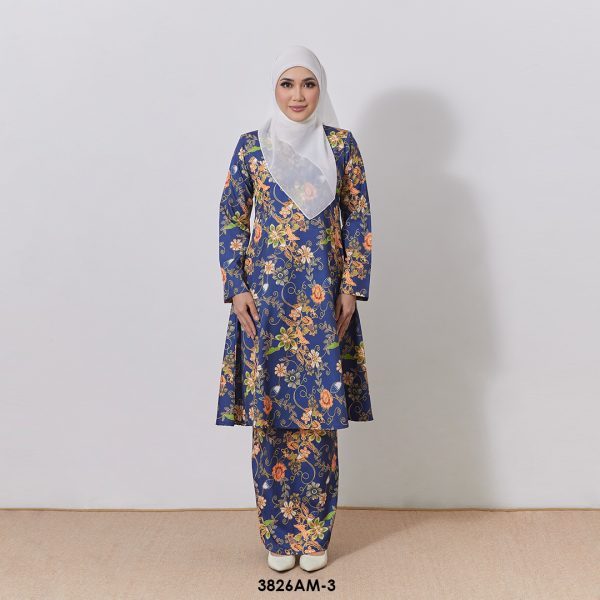 Ameera Kurung in Night Blue (3826AM-3)