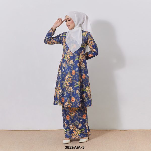Ameera Kurung in Night Blue (3826AM-3) - Image 2