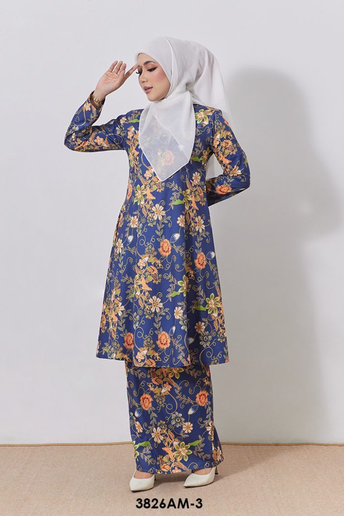 Ameera Kurung in Night Blue (3826AM-3)