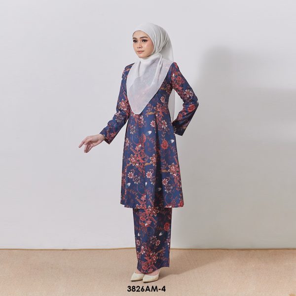 Ameera Kurung in Dark Dusty Blue (3826AM-4) - Image 2