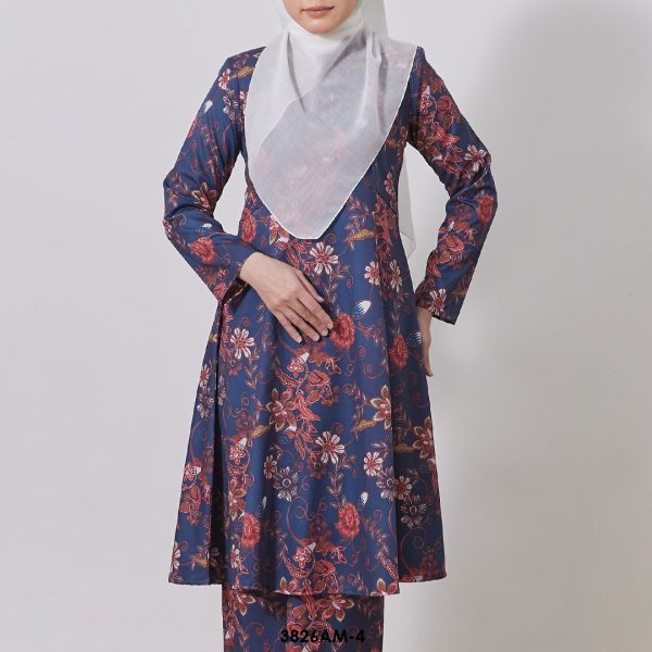 Ameera Kurung in Dark Dusty Blue (3826AM-4) - Image 4