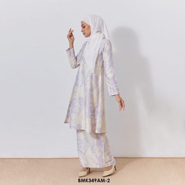 Ameera Kurung Batik Mia in Light Purple (BMK349AM-2) - Image 2