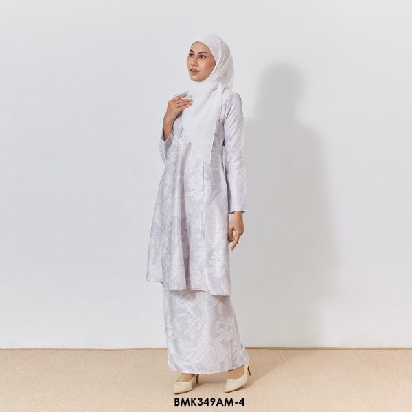Ameera Kurung Batik Mia in Grey (BMK349AM-4) - Image 2