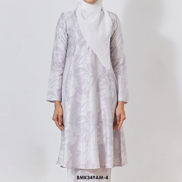 Ameera Kurung Batik Mia in Grey (BMK349AM-4) - Image 3