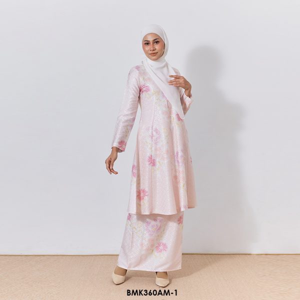Ameera Kurung Batik Mia in Peach (BMK360AM-1) - Image 2