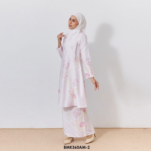Ameera Kurung Batik Mia in Blush Pink (BMK360AM-2) - Image 2