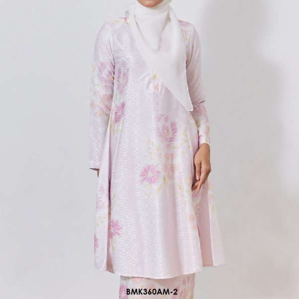 Ameera Kurung Batik Mia in Blush Pink (BMK360AM-2) - Image 4