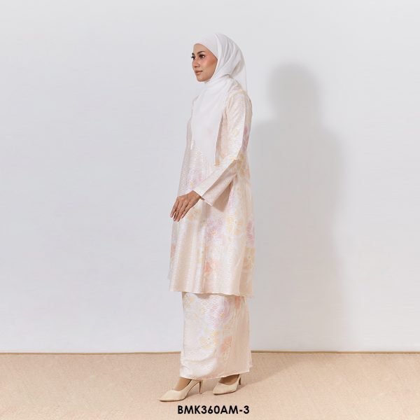 Ameera Kurung Batik Mia in Light Orange (BMK360AM-3) - Image 2