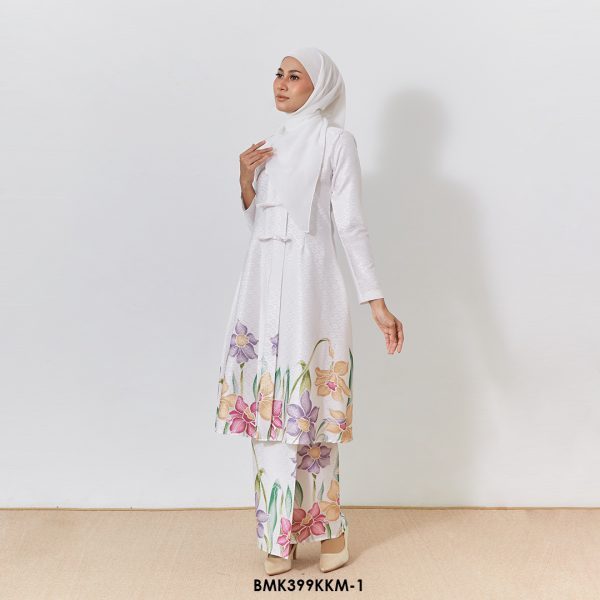 Kebarung Batiq Mia 3.0 Ribbon in White (BMK399KKM-1) - Image 2