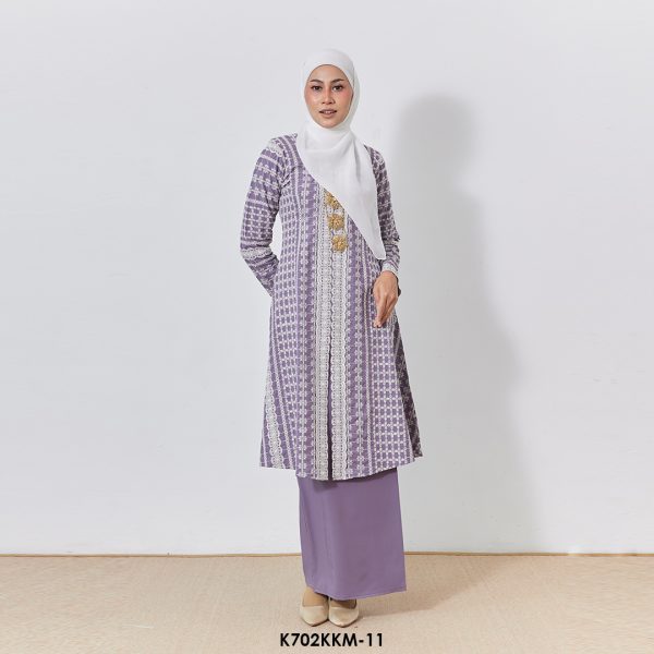 Kebarung Kalthom Sulam in Dark Heather (K702KKM-11)