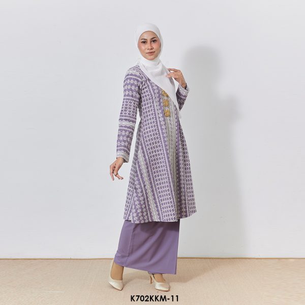 Kebarung Kalthom Sulam in Dark Heather (K702KKM-11) - Image 2