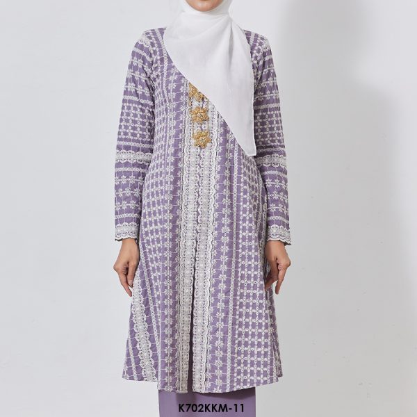 Kebarung Kalthom Sulam in Dark Heather (K702KKM-11) - Image 3